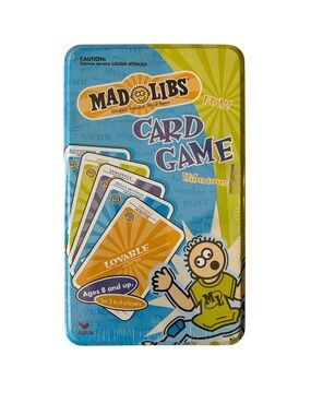 Mad Libs Card Game New Sealed In Tin 2-6 Players Ages 8+ Cardinal 2004